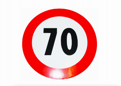 Bild von Geschwindigkeits-Begrenzungs-Schild 70 km/h