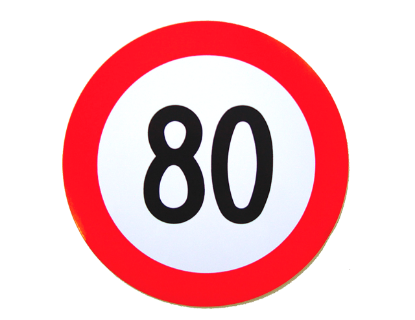 Bild von Geschwindigkeits-Begrenzungs-Schild 80 km/h