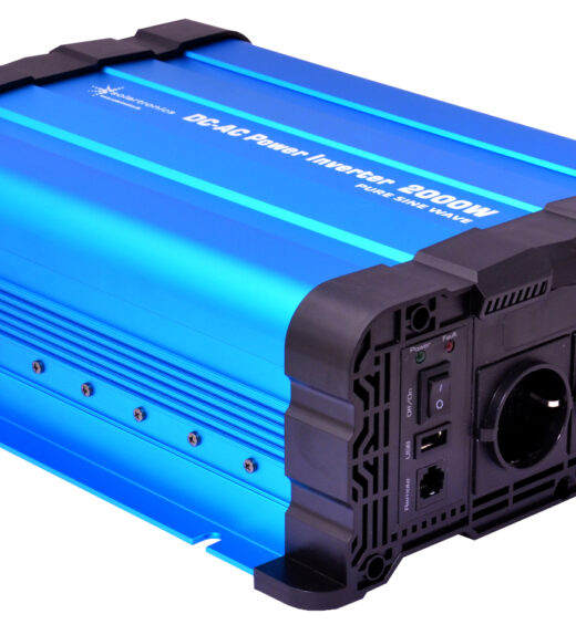 Spannungswandler FS2000DR 12V 2000 Watt reiner Sinus Blau Inverter mit Display